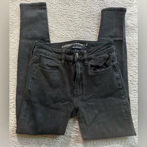 American Eagle High Rise Super Stretch Black Jeggings - Women’s Size 2